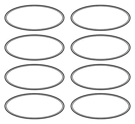 Oval Outline Template Tag Templates Shape Templates Templates