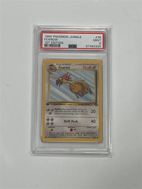 Pokémon TCG Fearow Jungle 36 64 Regular 1st Edition Uncommon PSA 9 eBay