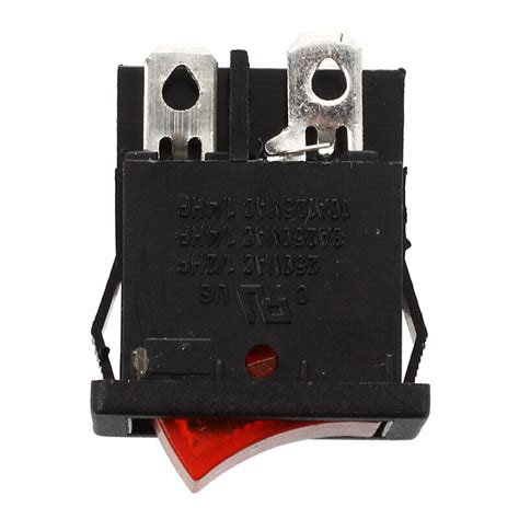 3pcs Red Light 4 Pin DPST ON OFF Snap In Boat Rocker Switch 6A 250V4421