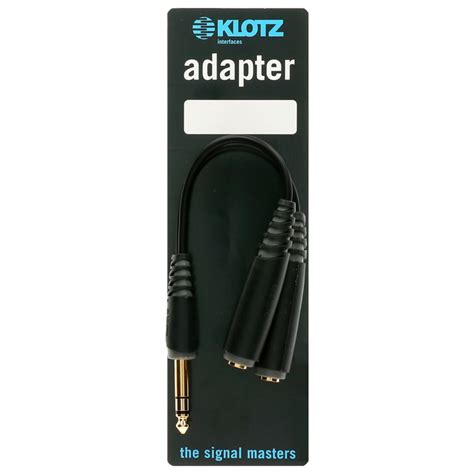 Adaptateur Y 2x Jacks femelles TS Jack mâle TRS Câbles En Y Klotz