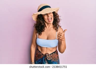 Middle Age Hispanic Woman Wearing Bikini Stock Photo Shutterstock
