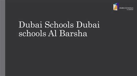 High School in Dubai | PPT