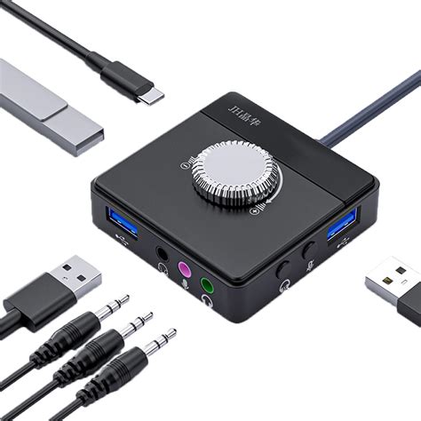 amazoncom peiyui max external sound card usb audio adapter  pc