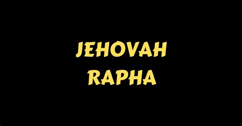 Jehovah Rapha Christian Typography Jehovah Rapha Sticker Teepublic