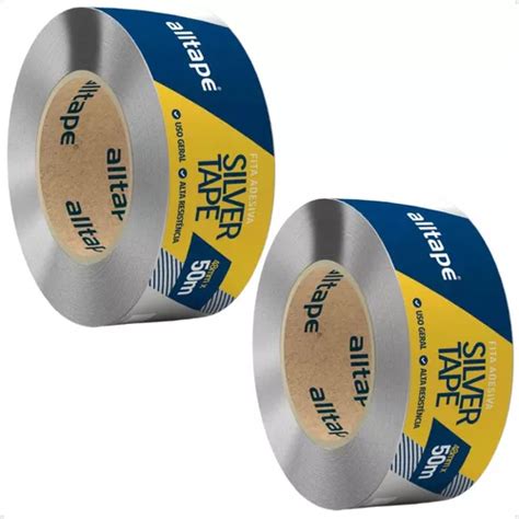 Fita Adesiva Silver Tape Multiuso 48mm X 50m 50 Metros Frete grátis