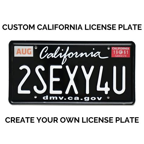New Black California License Plates