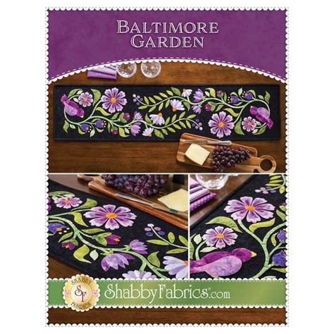 Baltimore Garden Table Runner Pattern Shabby Fabrics