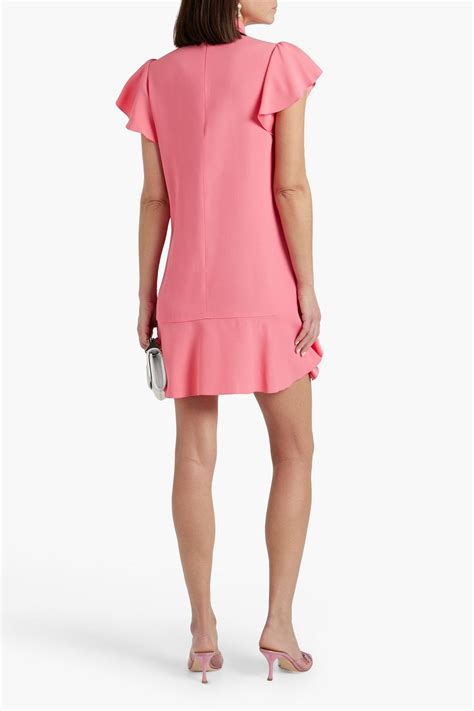 Redvalentino Pussy Bow Ruffled Satin Crepe Mini Dress The Outnet