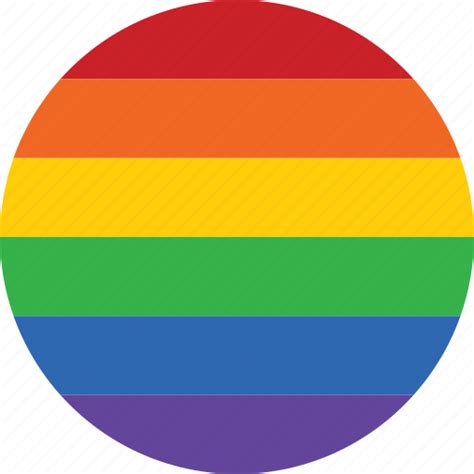 Circle Flag Gay Homosexual Marriage Pride Rainbow Icon