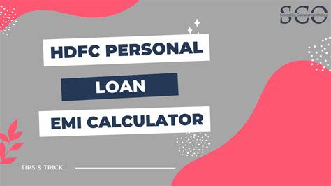 HDFC Personal Loan EMI Calculator - Scientific Calculators Online