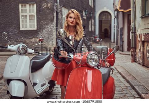 Sexy Blonde Girl Wearing Stylish Clothes Stock Photo Shutterstock