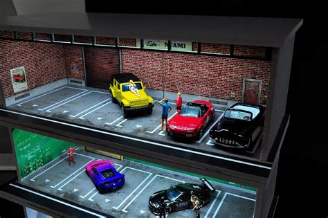 Hot Wheels Vitrina De Coche A Escala Con Luz Led Y Cubierta Acr Lica Dioramas De