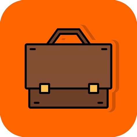 Breifcase Filled Orange Background Icon 42938602 Vector Art At Vecteezy