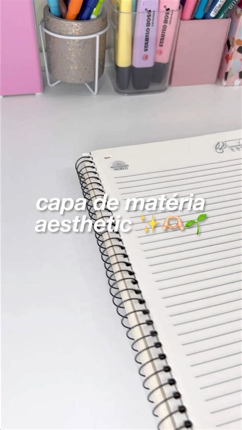 Capa de matéria Ideias para escola Ideias para cadernos