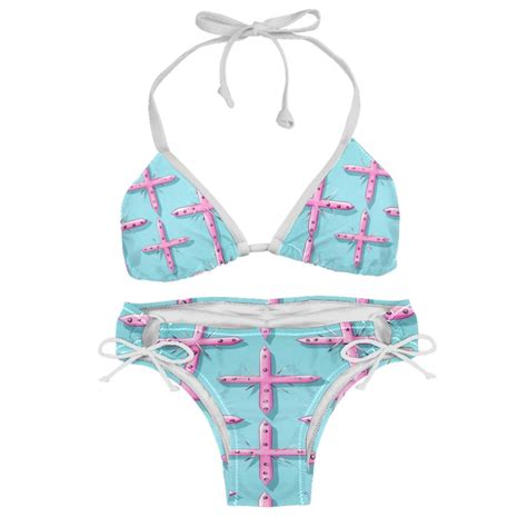 Easter Cross Chic One Piece Swimsuits Bikini Set Detachable Sponge