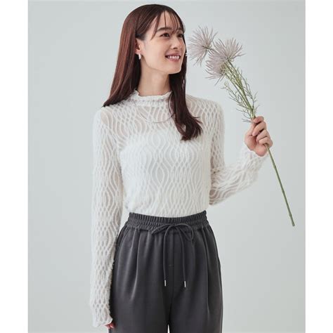 キューティーブロンド Cutie Blonde フェザー調起毛 ウェーブ柄インナー ホワイト 001 ファッション通販 MAGASEEK マガシーク