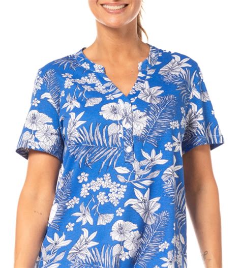 Liquette Manches Courtes Imprim E Bleu Senoretta Lingerie Sipp