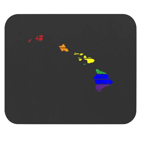 Distressed State Of Hawaii LGBT Rainbow Gay Pride Mouse Pads Sold By Cereal Karrah SKU