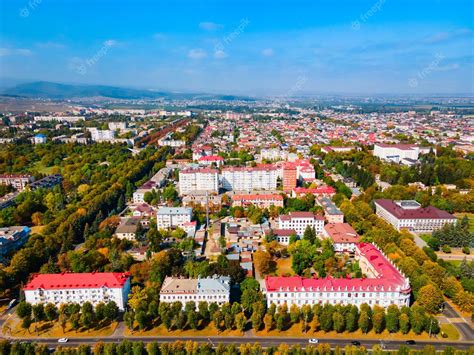 Premium Photo | Nalchik city aerial panoramic view russia