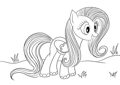 Young Fluttershy Coloring Pages