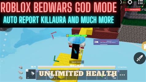 Roblox Bedwars God Mode Unlimited Health Auto Report Killaura Script