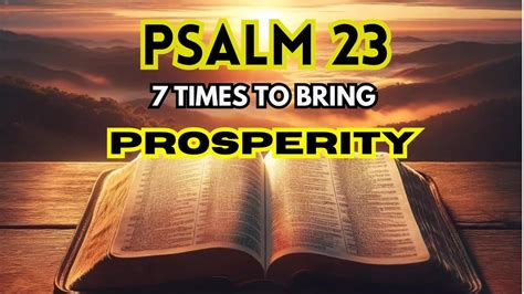 Powerful Psalm 23 Prayer For Prosperity Youtube