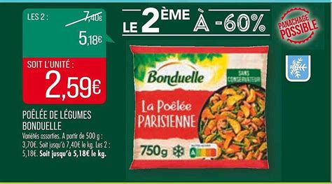 Promo Poêlée De Légumes Bonduelle chez Match iCatalogue fr