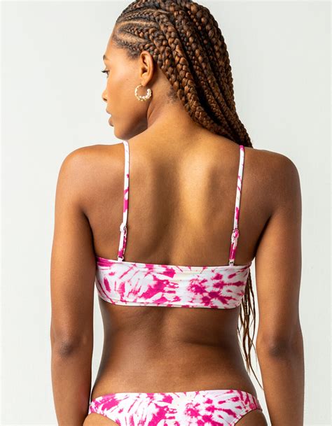 FULL TILT Tie Dye Cutout Pink Bralette Bikini Top PNKCO Tillys