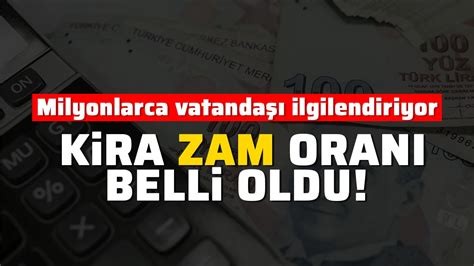 Milyonlarca vatandaşı ilgilendiriyor Kira zam oranı belli oldu