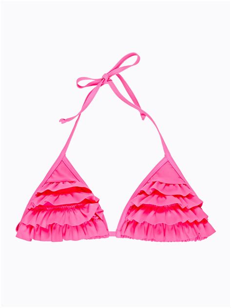 RUFFLE TRIANGLE BIKINI TOP GATE