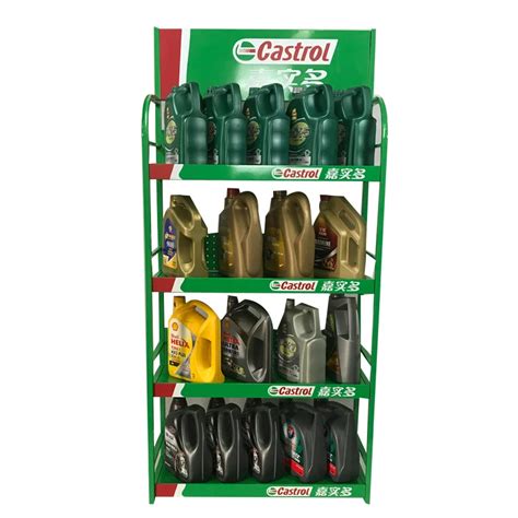 High Quality Custom Made Lubricating Oil Metal Display Stand Oil