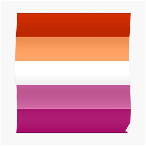 Lesbian WLW LGBTQ Pride Flag Poster By ThadCox Redbubble