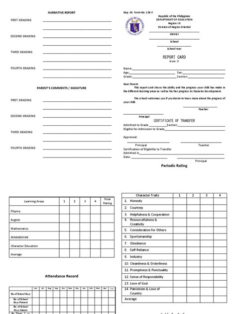 Deped Form 138 E Pdf