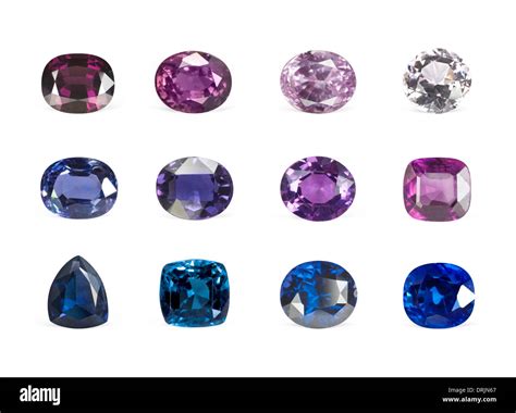 Spinel Gemstones On White Background Stock Photo Alamy