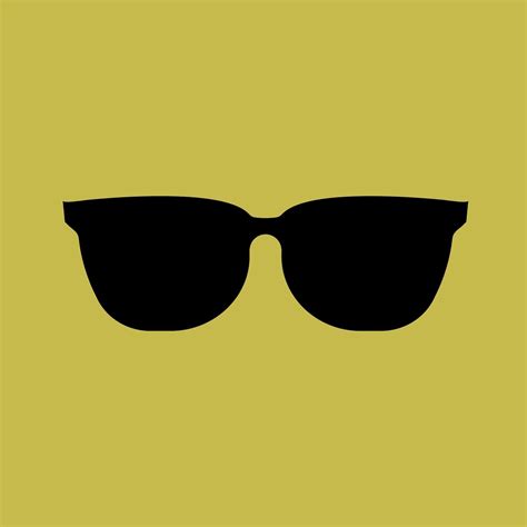 Gafas De Sol Icono Negro Sobre Fondo Amarillo Ilustraci N Vectorial