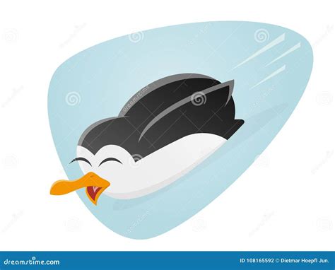 Sliding Penguin Stock Illustrations 106 Sliding Penguin Stock
