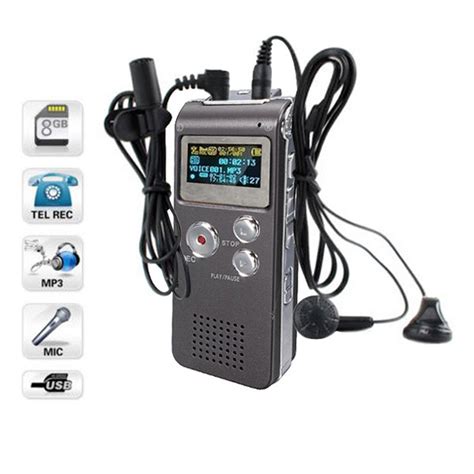 Купить 8 гб цифровой аудио голос диктофон регистраторы перезаряжаемые ...