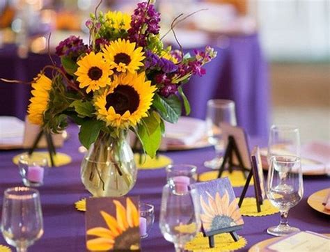 Purple And Yellow Wedding Décor - The Cards We Drew