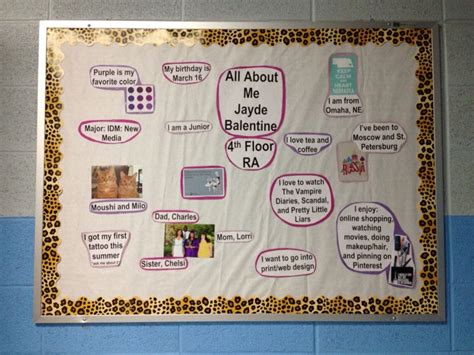 About Me Raresidential Life Bulletin Board Residential Life Bulletin Boards Residential