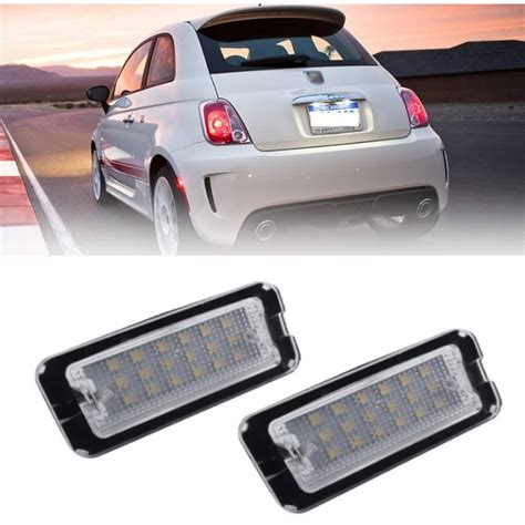 Lampade Led Luci Targa Per Fiat 500 Specifico Serie Top Canbus