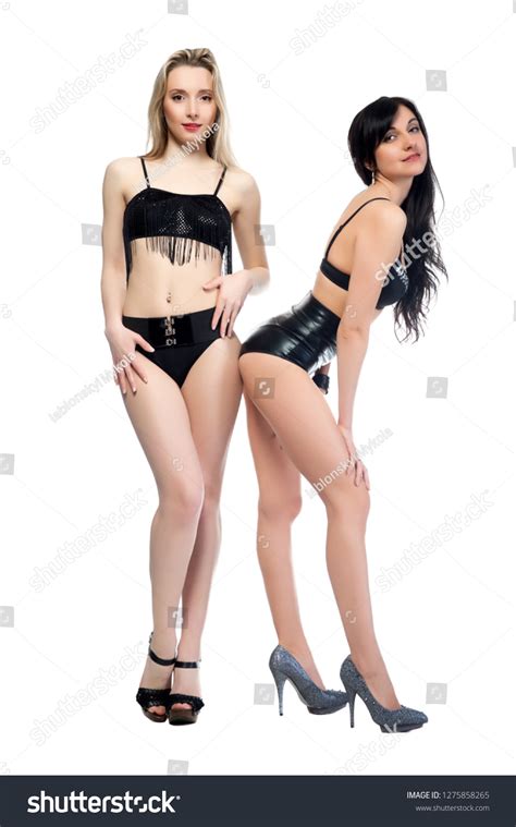 Two Women Blonde Brunette Sexy Dress Stock Photo 1275858265 Shutterstock