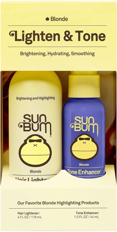 Sun Bum Lighten And Tone Kit Blonde Hair Lightener And Tone Enhancer Travel Kit Vegan