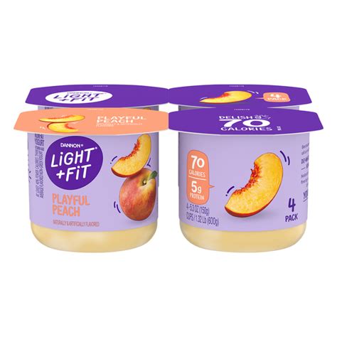 Save On Dannon Light Fit Yogurt Peach Non Fat 4 Ct Order Online Delivery Stop And Shop