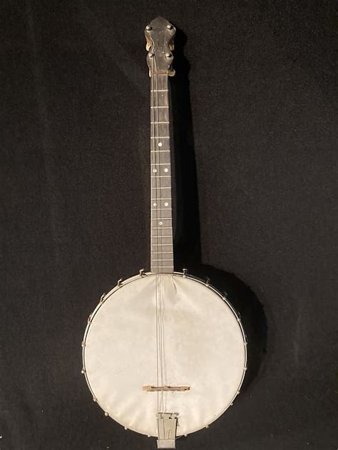 Vintage Banjo 4 String Tenor Banjo Natural Reverb