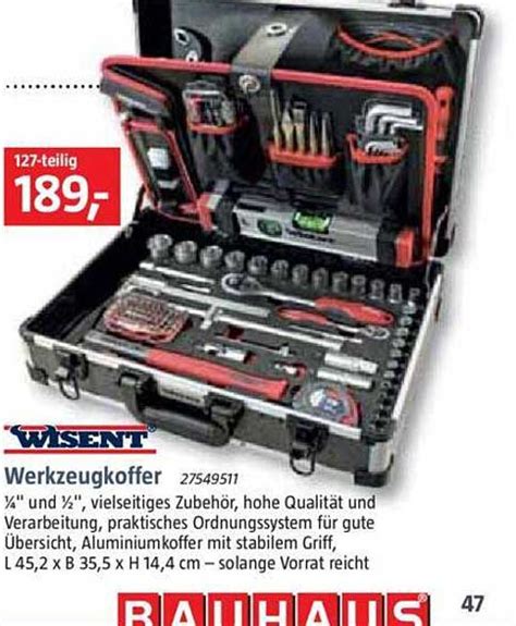 Wisent Werkzeugkoffer Angebot bei Bauhaus - 1Prospekte.de