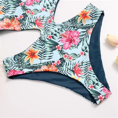 Women S Sexy Printed One Piece Bikini High Waist Swimsuit On Luulla