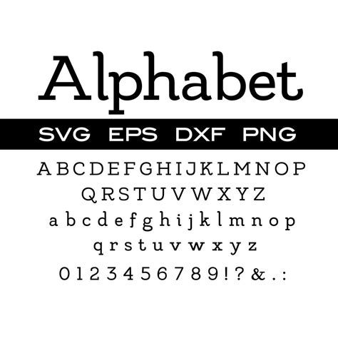 Alphabet Svg Svg Fonts Font Svg Letters Svg Silhouette Etsy