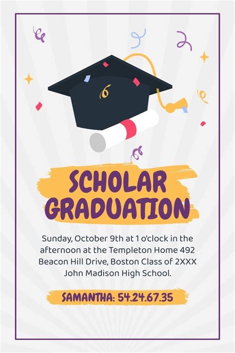 Printable Graduation Invitations for All Levels and Grades