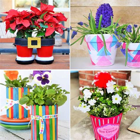 40 Decorative DIY Flower Pot Ideas to Display Plants - Blitsy