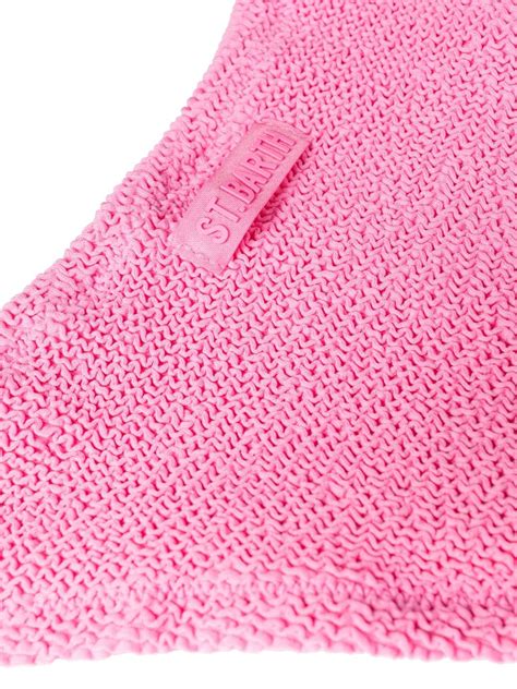 Mc2 Saint Barth Elise Seersucker Bikini Bottoms In Pink ModeSens